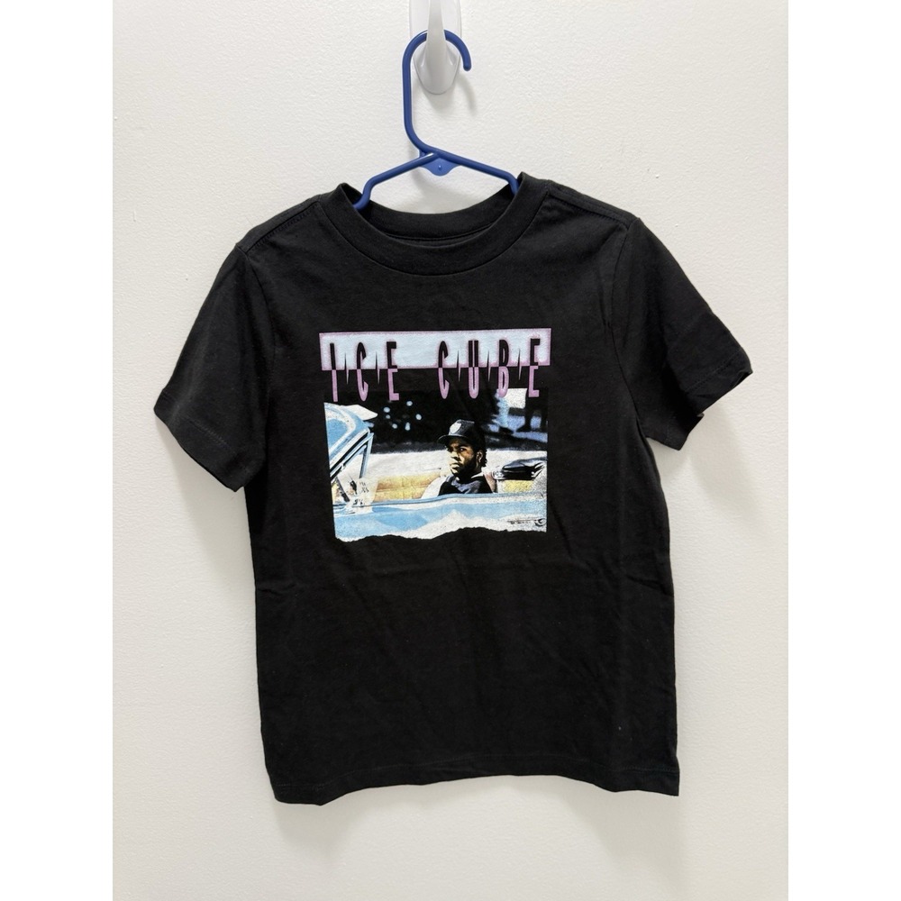 Ice Cube Graphic T Shirt Youth Size 5 Black Rap Hip Hop Tee NWA Style NWOT